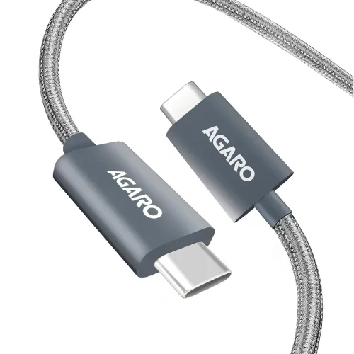 Image of AGARO Type C Charging Cable iPhone15, Power Bank, 4A, 60W, Supports PD, 480 Mbps Data Transmission