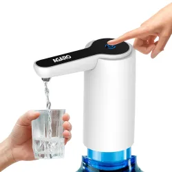 AGARO Electric Water Dispenser Pump, Automatic Water Dispenser Pump, USB Rechargeable, Drinking Water Pump for 20 Litre Bottle Can, Retention and Portable Water Pump Home, Camping, Party (Wh...
