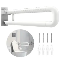 AGEasy (Max Group) Stainless Steel Flip Up Grab Bar with Anti-Slip Nylon Grip