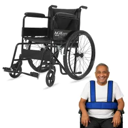 AGEasy Max Group Foldable Wheelchair (125kg Capacity)