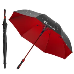 AHYCHO 54 Inch Umbrella for Men Big Size with Fiberglass Shaft, One-Click Auto Open Big Umbrella for Rainy Days & UV Pro