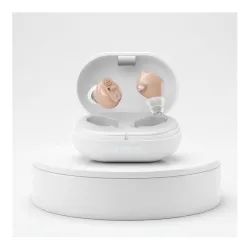 Aika AG-7901 Mini Rechargeable CIC Digital Hearing Aid Sound Amplifier Machine for Old age with Auto Noise Cancellation,