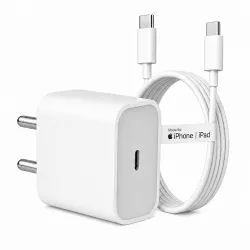 AILKIN 20W iPhone 15/16/17 Compatible USB C to C Fast Charger with Type C Cable, PD Fast Charging Adapter for iPhone 17/
