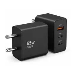 AILKIN 65W GaN Trio Charger 3 Port USB-C & USB-A Fast Wall Adapter