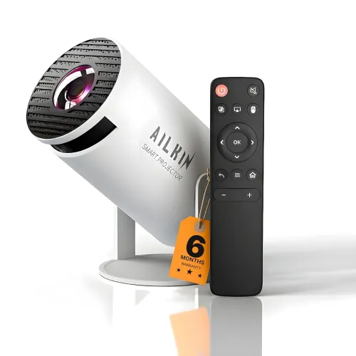 Image of AILKIN Portable Mini Projector–4K 1080P 30fps Full HD