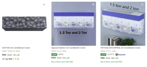 Image of Air Conditioner Cover Starting @ ₹94