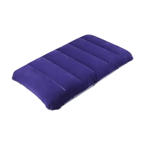 Image of Air Inflatable Velvet Travel Neck Pillow for Backpacking