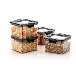 Air Tight Containers For Kitchen Storage Set, Container For Kitchen Storage Set, Kitchen Organizer And Kitchen Accessories Items & Storage (Pack of 4 400ML)