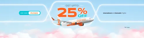 Image of Air India Express Coupon : 25% off on International and Domestic Flights