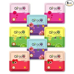 AIRODO Air Freshener Power Pocket Gel For Bathroom and Toilet, Fragrance Booster, Lasts Upto 30 Days Assorted Mix Scents