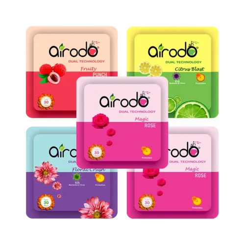 Image of AIRODO Air Freshener Power Pocket Gel For Bathroom and Toilet, Fragrance Booster, Lasts Upto 30 Days Assorted Mix Scents