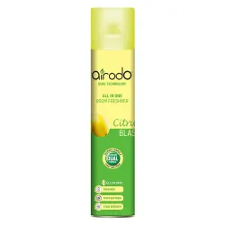 AIRODO Citrus Blast Air Freshener with Dual Technology, Easy Push and Spray