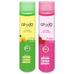 Airodo Refreshing Citrus Blast Rose Room Air Freshener 250ml Pack 2