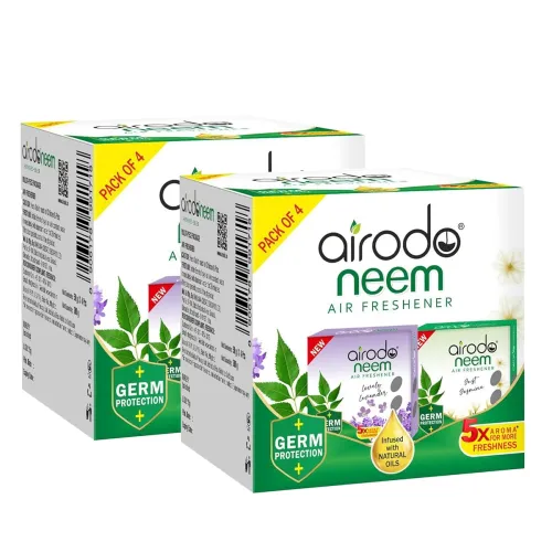 Image of AIRODO Neem Bathroom Air Freshener Assorted Blocks 50g * Pack of 8