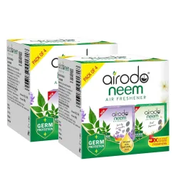 AIRODO Neem Bathroom Air Freshener Assorted Blocks|Mixed Fragrance|30 Days Long Lasting (8 x 50g)