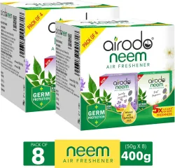 AIRODO Neem Bathroom Air Freshener Assorted Blocks|Mixed Fragrance|30 Days Long Lasting Blocks