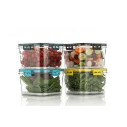 Airtight Kitchen Storage Container Set, BPA Free Plastic Food Storage Boxes, Leak Proof & Stackable, Transparent Containers for Rice, Flour, Grains & Snacks(1400 ml)(Pack of 1)