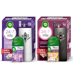 Air Wick Freshmatic Automatic Air Freshener Kit [Machine + 1 Refill] - 250ml (Pack of 2) | Summer Delights and Lavender 