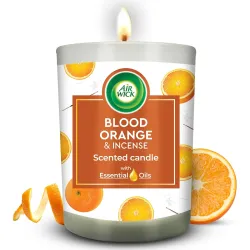 Airwick Scented Candle for Home & Gift Purpose |Blood Orange & Incense Aroma Fragrance |40 Hours Burn Time