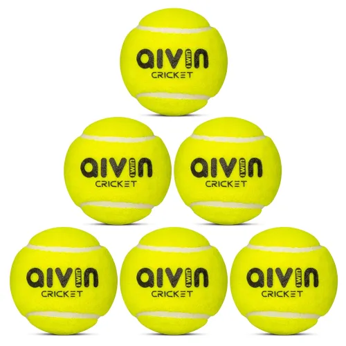 Image of AIVIN Speed High Bounce Tennis Cricket Ball (Pack of 6)