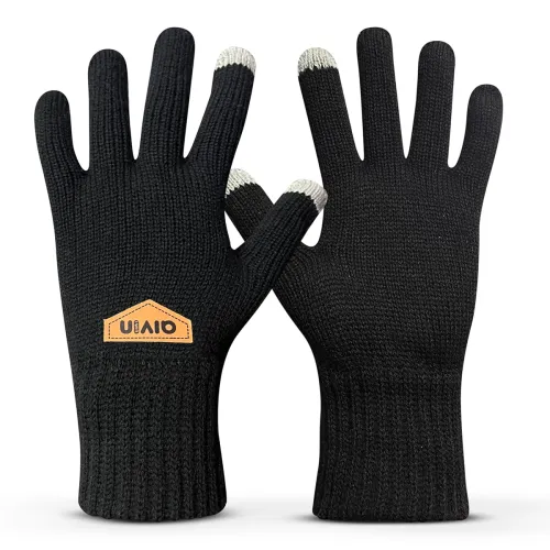 Image of Aivin Swift Winter Touchscreen Gloves Unisex Warm Stretch Knitted Wool Mittens with Touch Screen Capability Woolen Comfo