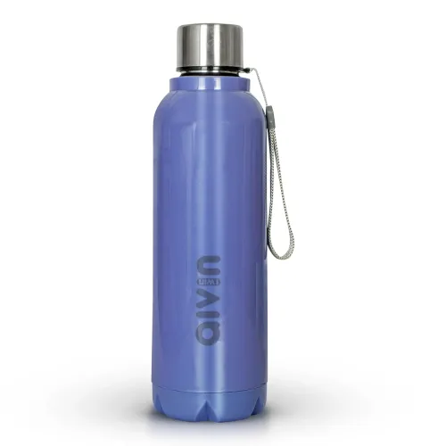 Image of Aivin Crystal Insulated Stainless Steel Rubber Coated Water Bottle 24 Hours Hot and Cold for School,Office,Gym, Sports, 