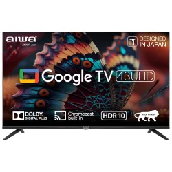 Aiwa 108 cm (43 inches) 4K Ultra HD | Google TV | Smart TV | Built-in Apps | Magnifiq Series Bezel-Less | 60 Hz | 2 GB R