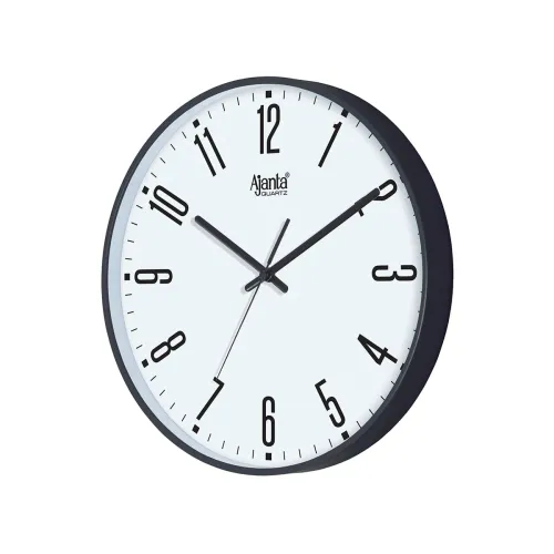 Image of Ajanta 11-Inch Step Movement Wall Clock (Black)