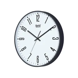 Ajanta 11-Inch Step Movement Wall Clock (Black)
