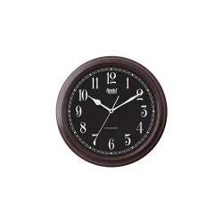 Ajanta 4067 Wall Clock (12.2 Inch / 310mm) - Silent Sweep Non-Ticking Movement - Elegant Brown Home Decor Clock for Living Room, Office, Study
