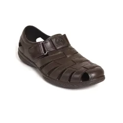 AJANTA Mens Black Sandal