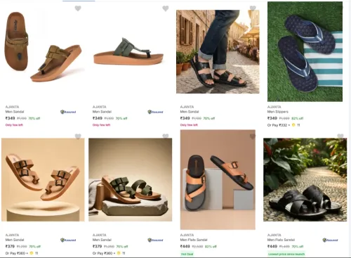 Image of AJANTA Men's Footwear upto 82% discount 