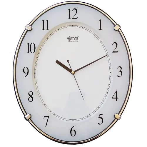 Image of Ajanta Plastic Simple Clock 707 (33.9 cm x 28.2 cm x 4.1 cm, White)