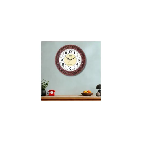 Image of Ajanta Quartz Plastic Silent Sweep Movement Vintage Wall Clock
