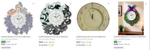 Image of Ajanta Wall Clocks at minimum 70% Discount