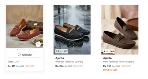 Image of Ajanta Women Slip-On Loafers Upto 84% OFF