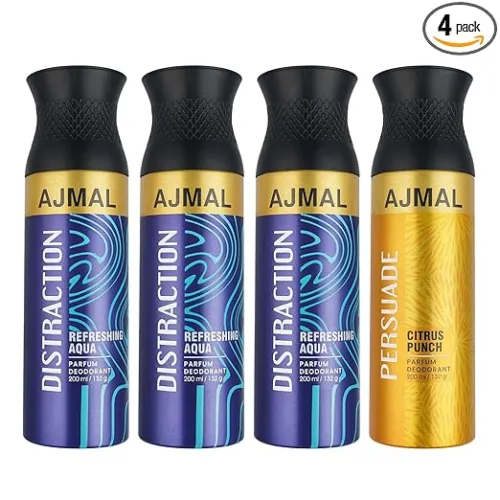 Image of Ajmal 3 Distraction & 1 Persuade Deodorant Combo pack of 4 