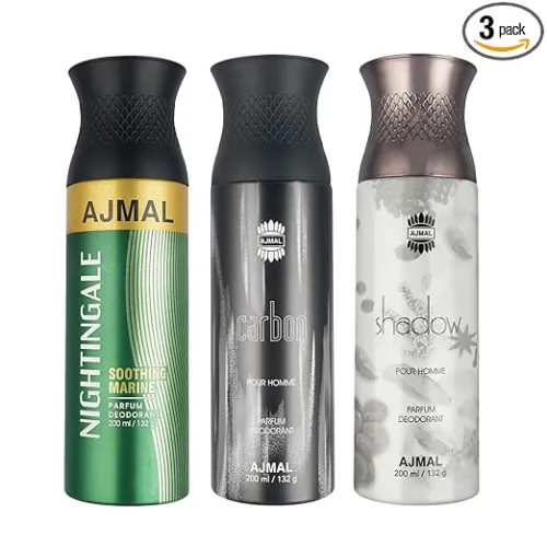Image of Ajmal Deodorant – Nightingale, Carbon & Shadow Him (3 x 200ML)