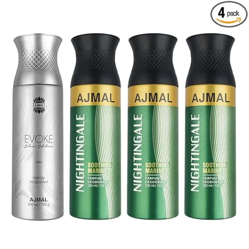 Image of Ajmal Evoke & Nightingale Deodorant 200ml * Pack of 4