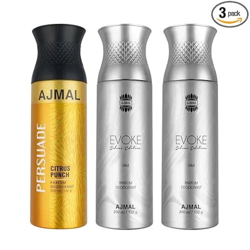 Image of Ajmal Persuade & Evoke Silver Deo Combo (3×200ml)