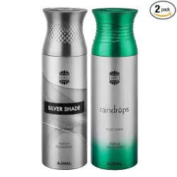 Ajmal SilverShade & Raindrops Deodorants (200 ml, Pack of 2)