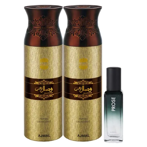 Image of Ajmal Wisal Dhahab Deo + Prose EDP Pack (420ml) 