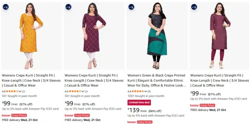 Image of AK Fashion Kurti Starting at ₹99