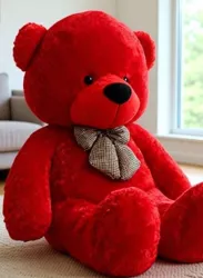 AK TOYS 3-Foot Red Teddy Bear – 90cm