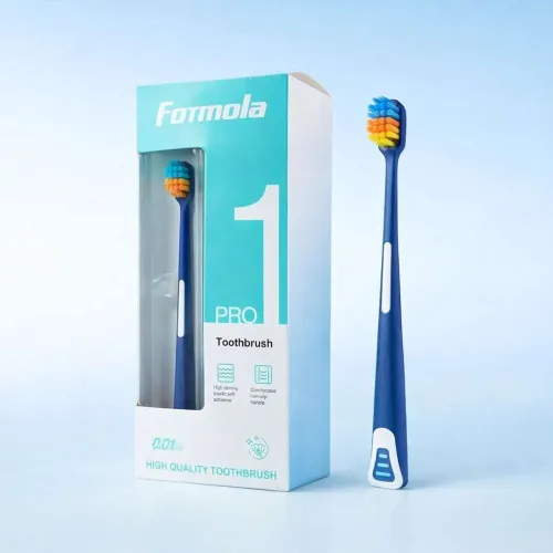 Image of AK10ZONE 2 In 1 Soft Bristle Toothbrush With Tongue Cleaner Scraper Soft Toothbrush