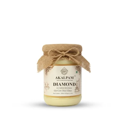 Image of Akalpam Ghee Pure A2 Gir Cow Ghee (500ML) | Traditional Bilona Method | Grass-Fed Desi Cow Ghee | Healthy & Natural | Gl