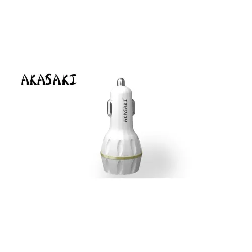 Image of Akasaki AC-26 Dual Port Car Charger with Data Cable 