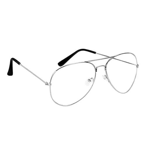 Image of AK CREATION Blue Cut Anti Reflected Computer Glasses in Full Rim Big Size Frame (Aviator Shape) (Golden Black) Medium