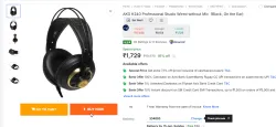AKG K240 Professional Studio Wired without Mic  (Black, On the Ear) .