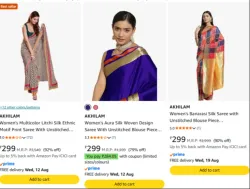 Akhilam Women's Saree Upto 92% Discount